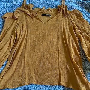 Mustard Colored Blouse Size Medium